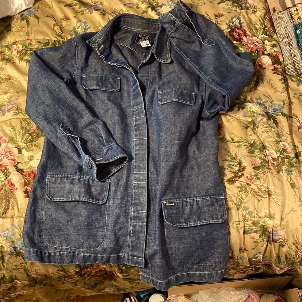 Fabulous Faconnable by Albert Goldberg designer denim jacket